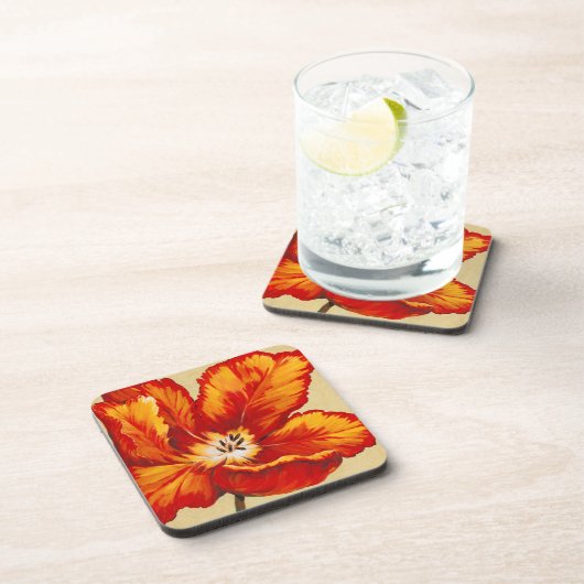 Parrot Tulip I Untersetzer (Rechte Seite)