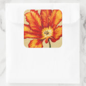 Parrot Tulip II Quadratischer Aufkleber (Tasche)