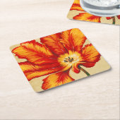 Parrot Tulip II Rechteckiger Pappuntersetzer (angewinkelt)