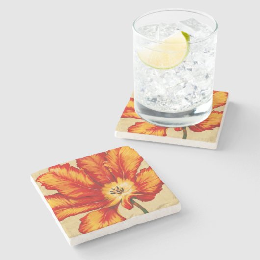 Parrot Tulip II Steinuntersetzer (Seitenansicht)