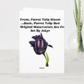 Parrot Tulip Karte (Rückseite)