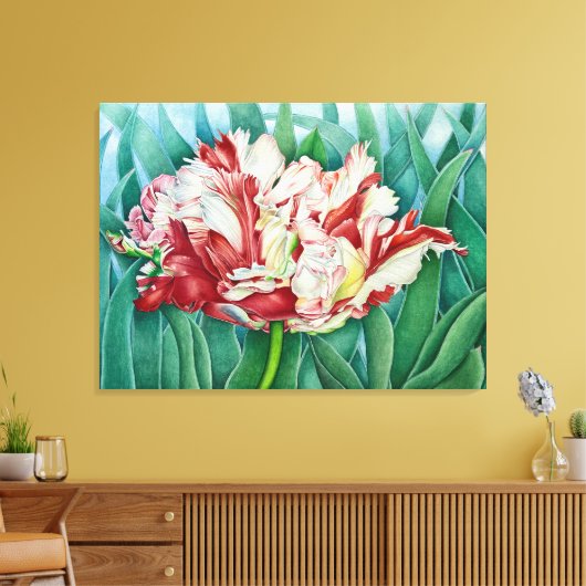 Parrot Tulip Leinwanddruck (Insitu (Wohnzimmer))
