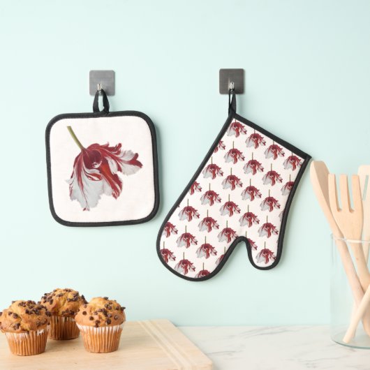 Parrot Tulip long Ofenhandschuh & Topflappen-Set (Insitu (Hängend))