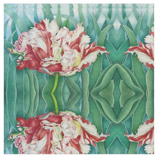Parrot Tulip Stoff (Nahaufnahme)