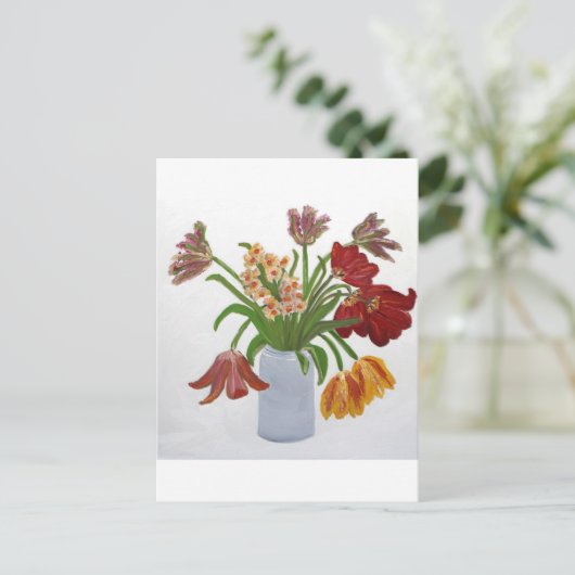Parrot Tulips: Susan Payne-Trutna Postkarte (Stehend Vorderseite)