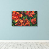 "Parrot Tulips Triptych" Canvas Print Leinwanddruck (Insitu (Holzboden))