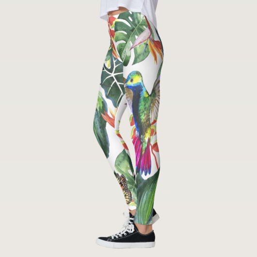 Parrot und Hummingbird tropisch Leggings (Links)