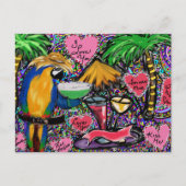 Parrot Valentine Postkarte (Vorderseite)