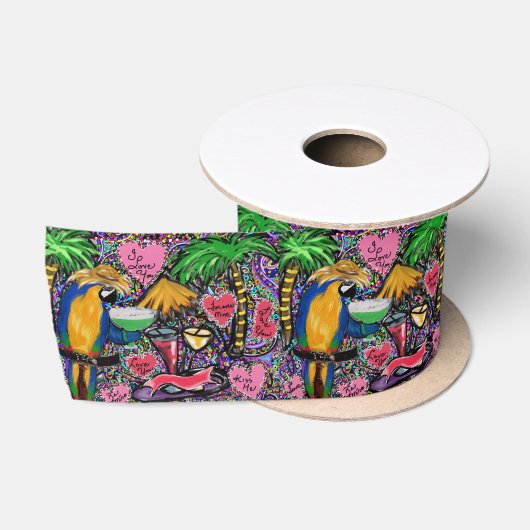 Parrot Valentine Satinband (Spule)