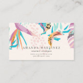 Parrot Vibrant Tropical Motif Visitenkarte (Rückseite)