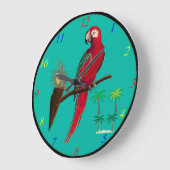 Parrot Wall Clock Große Wanduhr (Winkel)