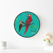 Parrot Wall Clock Große Wanduhr (Zuhause)