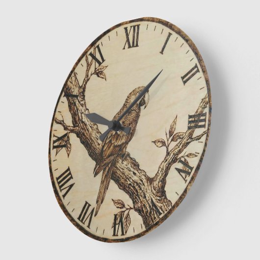 Parrot Wall Clock  Große Wanduhr (Winkel)