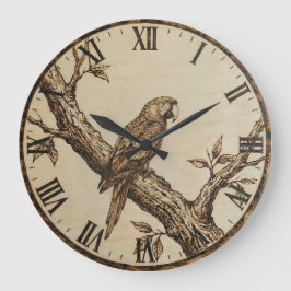 Parrot Wall Clock Große Wanduhr