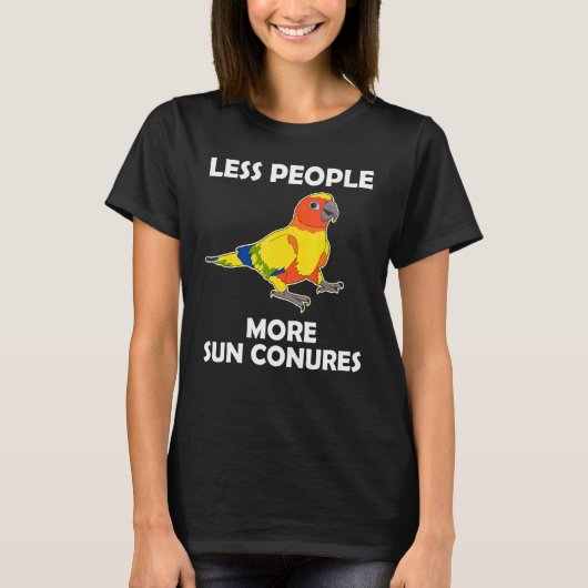 Parrot Weniger Leute Sun Conture T-Shirt (Vorderseite)