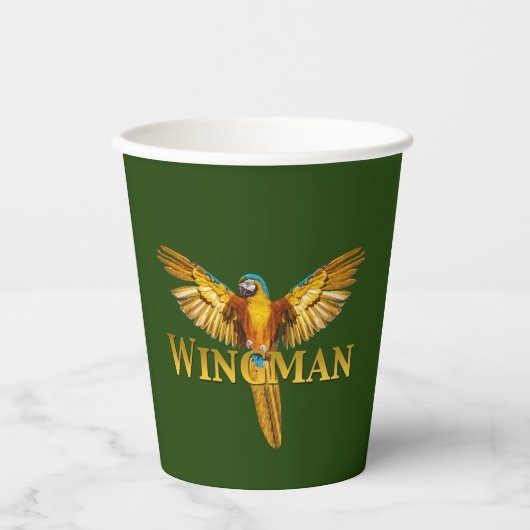 Parrot Wingman Pappbecher (Vorderseite)