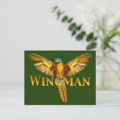 Parrot Wingman Postkarte (Stehend Vorderseite)
