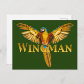 Parrot Wingman Postkarte (Vorne/Hinten)