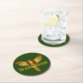 Parrot Wingman Runder Pappuntersetzer (Vor Ort)