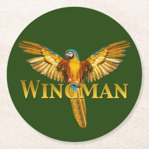 Parrot Wingman Runder Pappuntersetzer