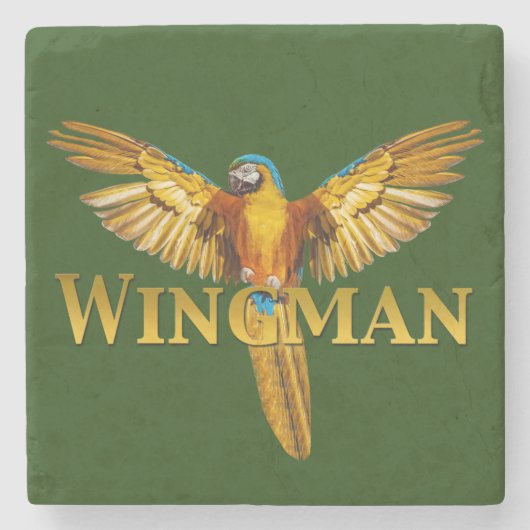 Parrot Wingman Steinuntersetzer (Vorderseite)