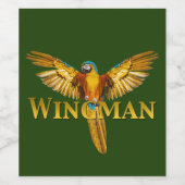 Parrot Wingman Weinetikett (Einzelnes Label)