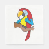 Parrot With A Briefcase Napkins Serviette (Vorderseite)