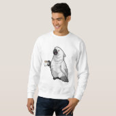 Parrot with Cup of Coffee Sweatshirt (Vorne ganz)