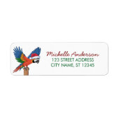 Parrot with Santa Hat Christmas Return Address (Vorne)