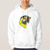 Parrot with Sungasse Hoodie (Vorderseite)