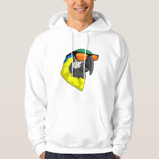 Parrot with Sungasse Hoodie (Vorderseite)