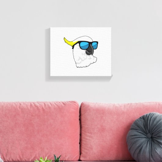 Parrot with Sungasse Leinwanddruck (Insitu (Wohnzimmer))