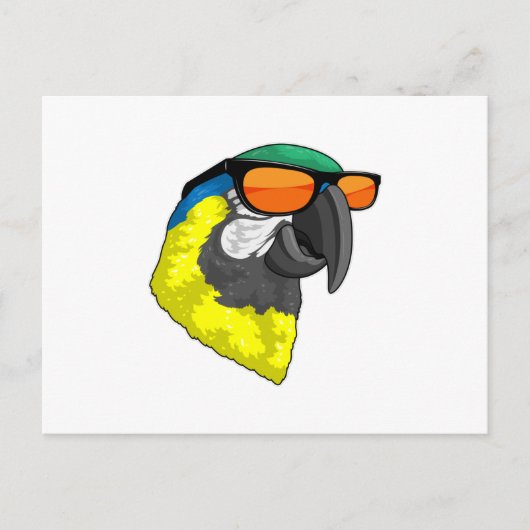 Parrot with Sungasse Postkarte (Vorderseite)