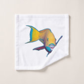 Parrotfish - Abstraktes Design - Aus dem Foto schn Badhandtuch Set (Waschlappen)
