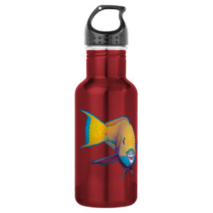 Parrotfish - Abstraktes Design - Aus dem Foto schn Edelstahlflasche