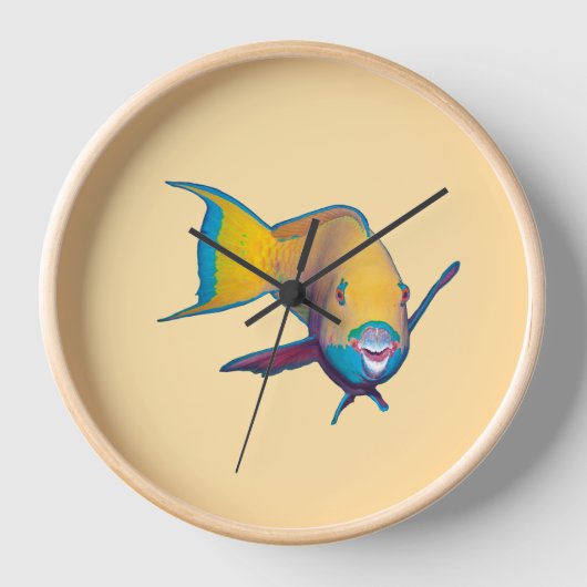 Parrotfish - Abstraktes Design - Aus dem Foto schn Uhr (Vorderseite)