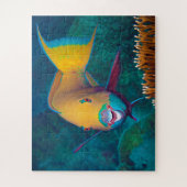 Parrotfish - auffallendes Make-up! Farbiges Foto | Puzzle (Vertikal)