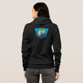 Parrotfish - blauer Hintergrund mit Designgradient Hoodie (Schwarz voll)