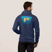 Parrotfish - blauer Hintergrund mit Designgradient Hoodie (Schwarz voll)