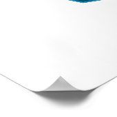 Parrotfish - blauer Hintergrund mit Designgradient Poster (Ecke)
