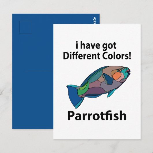 Parrotfish Postkarte (Vorne/Hinten)