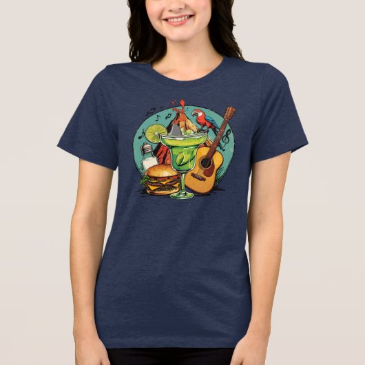Parrothead's Delight Tri-Blend Shirt (Vorderseite)