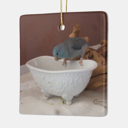 Parrotlet Bath Keramikornament (Links)