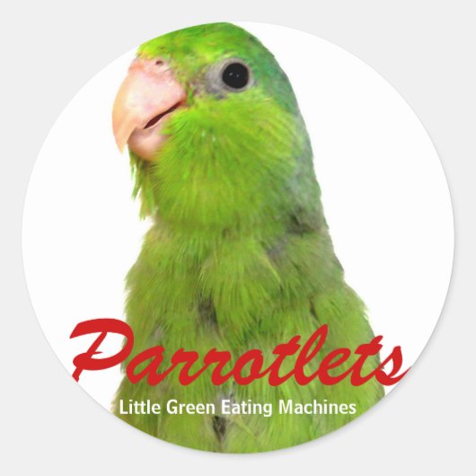 Parrotlet Birds Aufkleber Art Parrot Green Parrotl (Vorderseite)