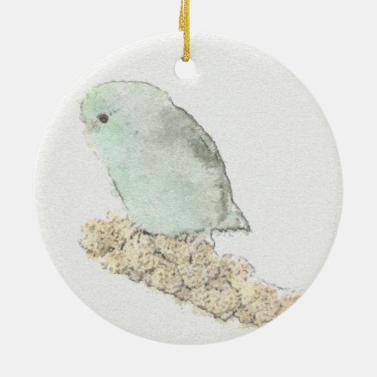 Parrotlets elf Demandments Keramik Ornament (Hinten)