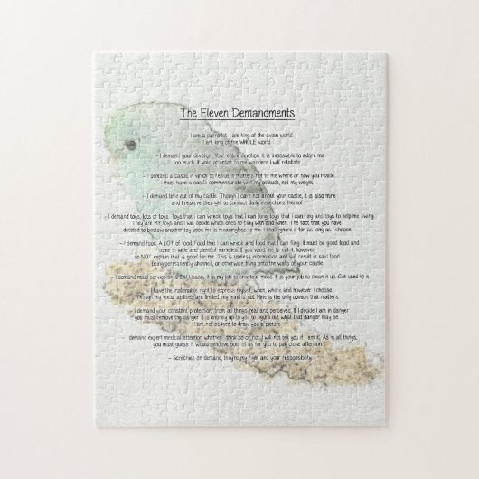 Parrotlets elf Demandments Puzzle (Vertikal)