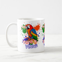Parrots are colorful kaffeetasse