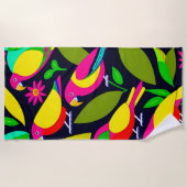 Parrots Design Cotton Beach Handtuch (Vorderseite)