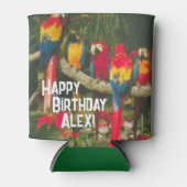 Parrots Happy Birthday Dosenkühler (Vorderseite)