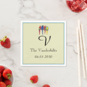 Parrots Hochzeit Serviette (Beispiel)